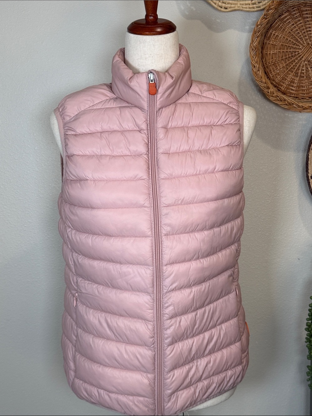 Save The Duck Plumtech Womens Blush Ultra Light Puffer Vest Size 2/M Ultra Light